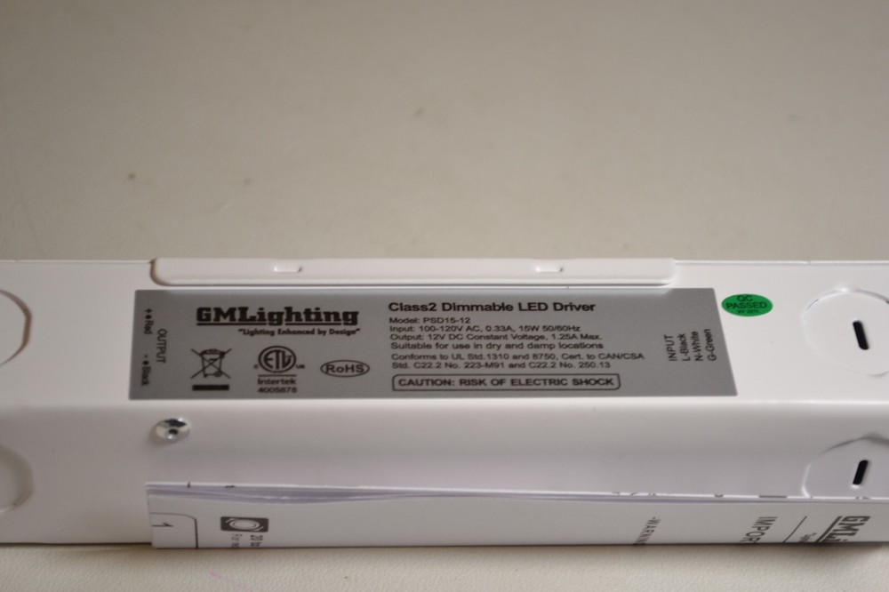 GM Lighting PSD15-12 DC 12V 15W LED Driver