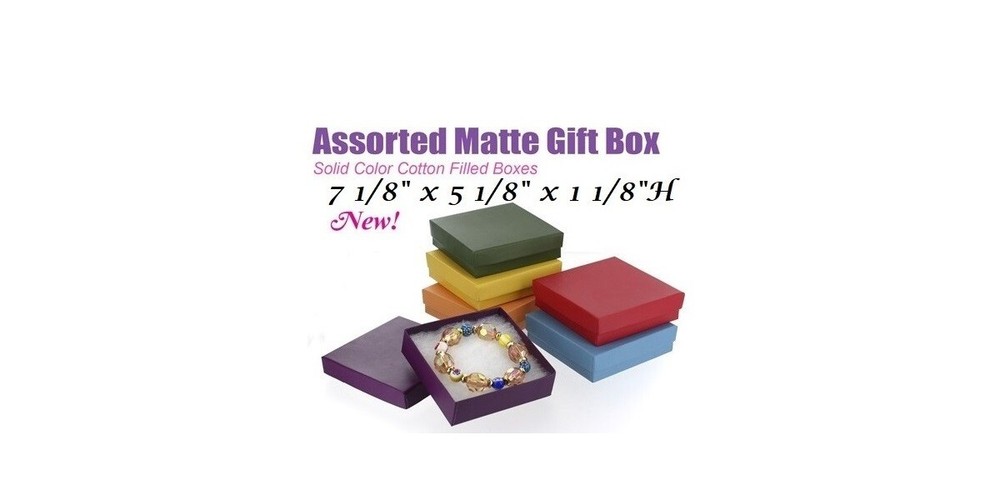 N'icePackaging – 100 Qty Imported Assorted Matte Colors Cotton Filled Gift...
