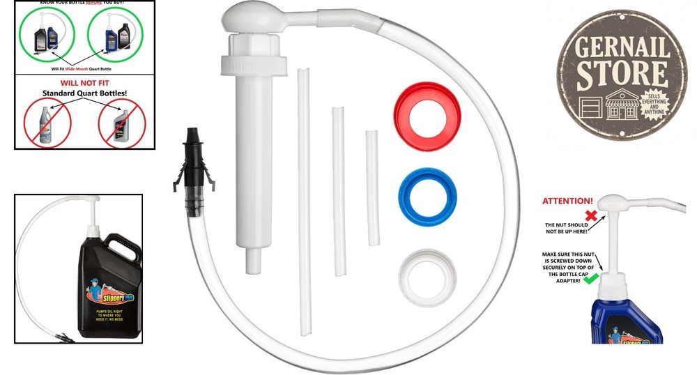 30cc Fluid Pump for Gallon & Wide Mouth Quart Bottles - Efficient Fluid Transfer
