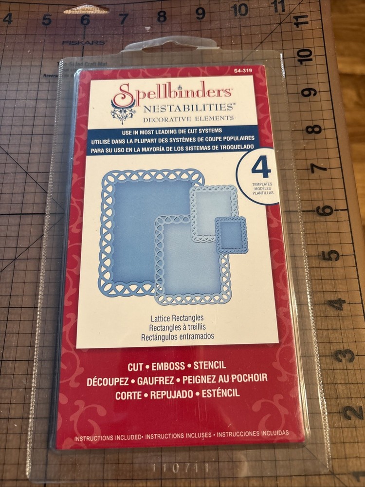Spellbinders - NESTABILITIES - LATTICE RECTANGLES - S4-319 - Decorative Elements