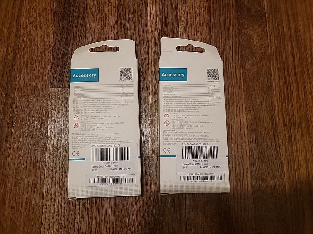 (2pc) DeepCool DM9 Thermal Paste Kit Industrial Level Performance CPU GPU Laptop