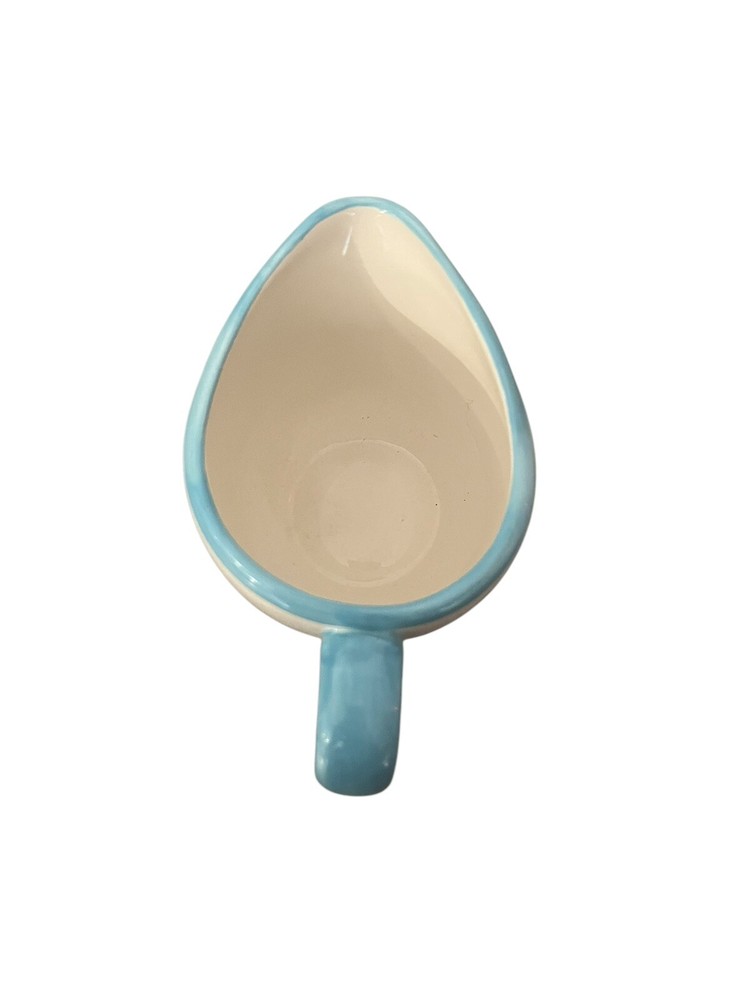 Dansk Handpainted Orange Blue Ceramic Creamer