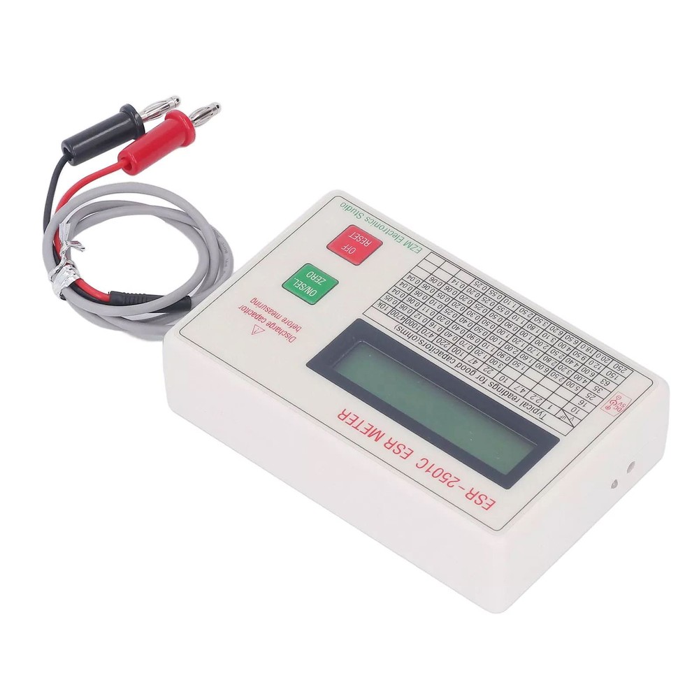 Handheld ESR Capacitor Tester High Accuracy Smart Shutdown Capacitance Meter