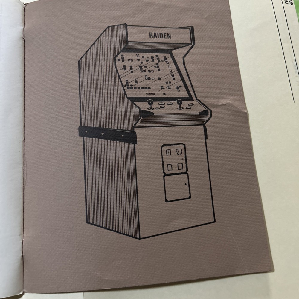 Raiden Fabtek ORIGINAL   owners manual ARCADE Video GAME