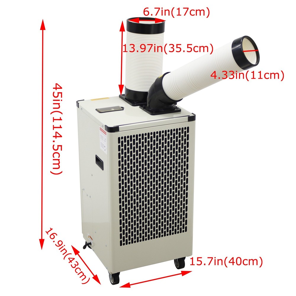 Industrial Air Conditioner 110V Portable Spot Cooler Single Tube 9180Btu/h 1KW
