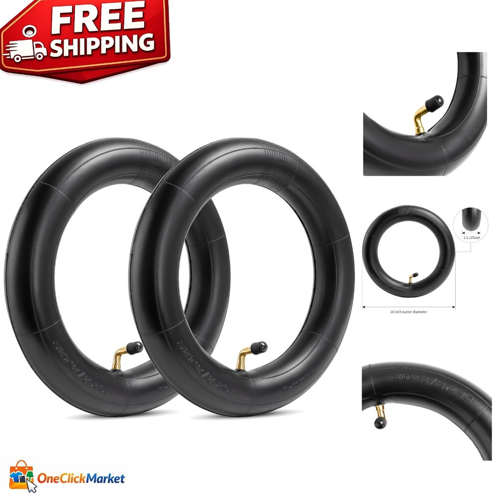 Durable 10X2 Scooter Tubes with Bent Valve - Essential 2-Pack for E-Scooters
