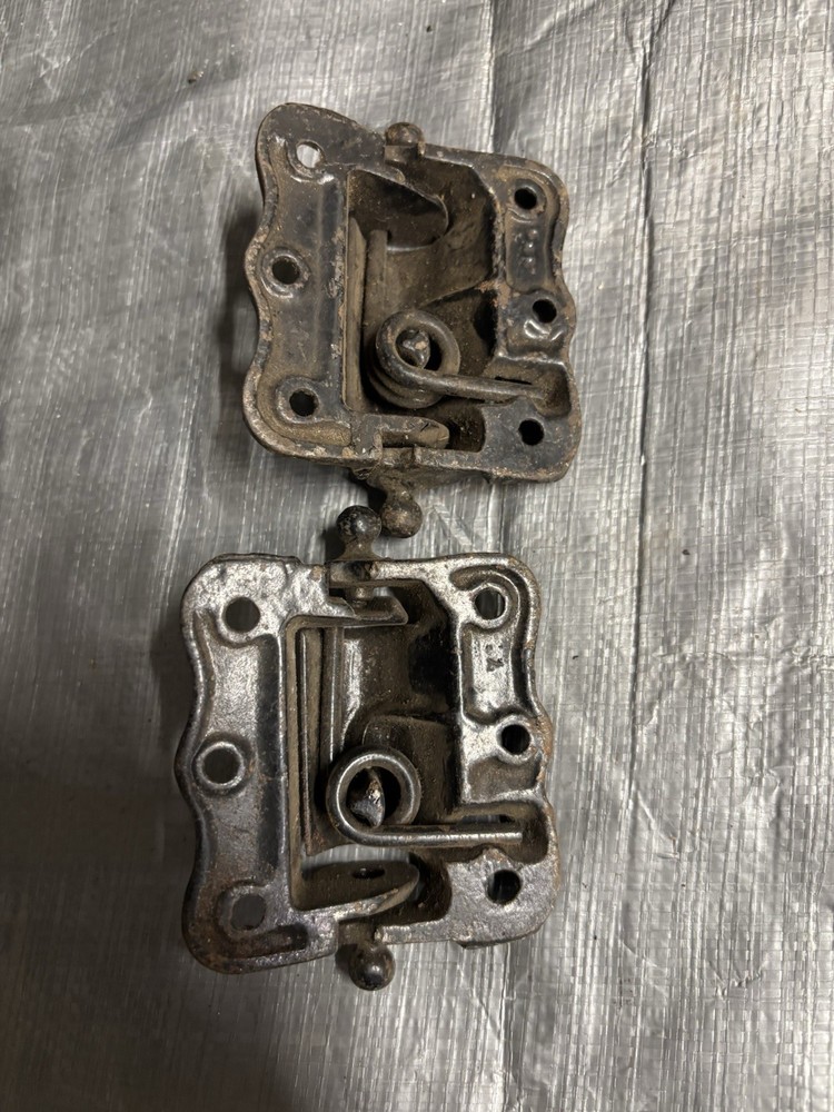 2 Antique Spring Hinges For Screen Doors Architectural Salvage (non Matching)