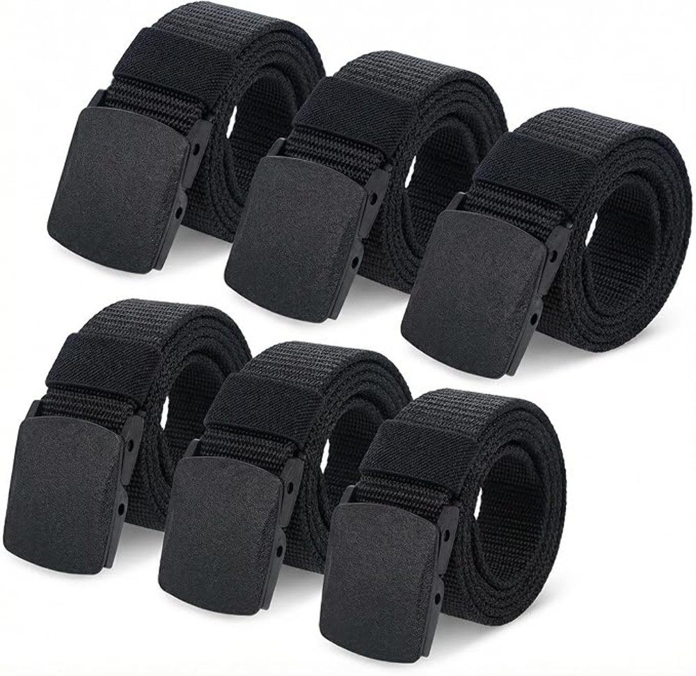 6 Pack Tactical Belt for Men Metal Free