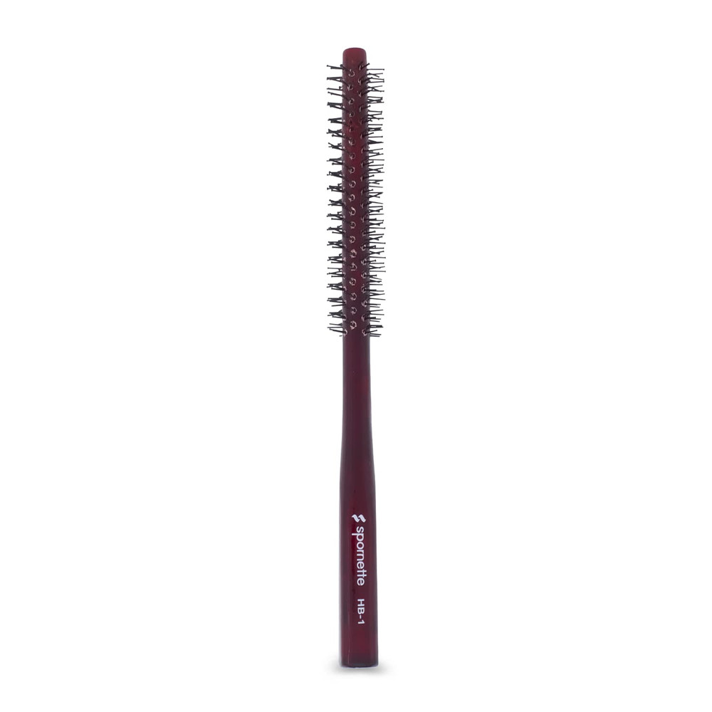 Mini Styler Boar Bristle .75 Inch round Brush for Blowouts, Volume, Styling, Fin