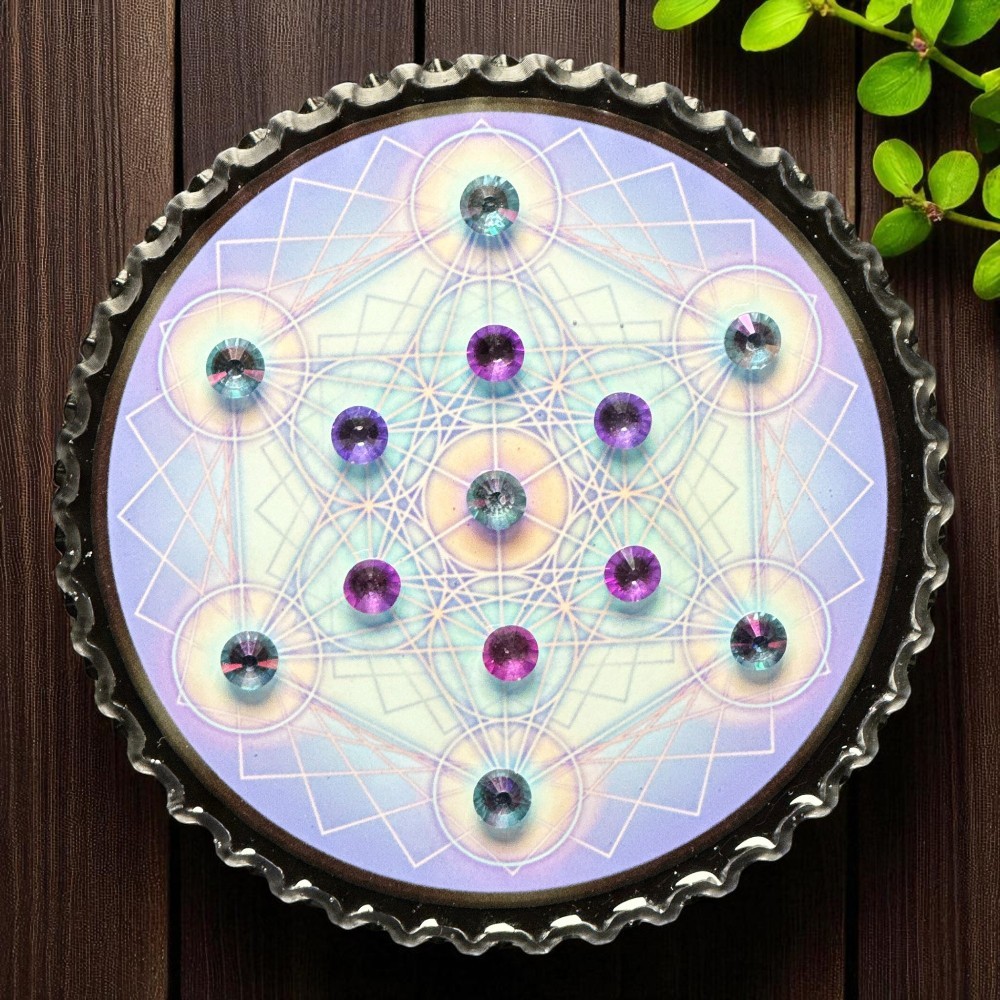 HSFY: Metatrons Cube Crystal Orgonite Grid | Metatron's Cube Grid