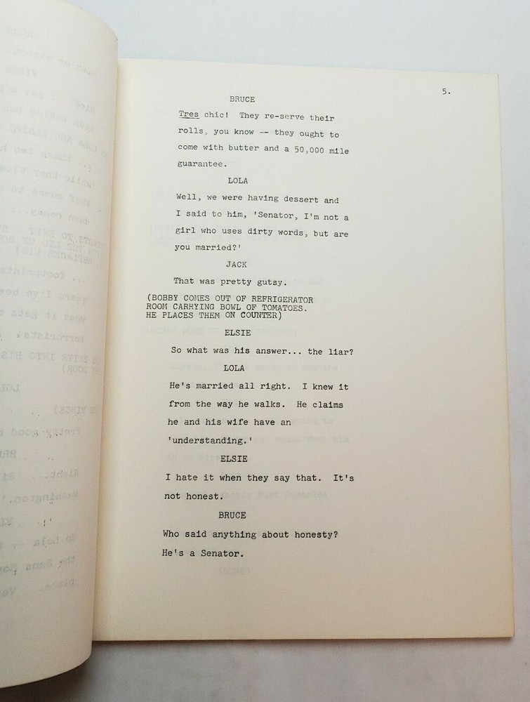 WHITE HOUSE KITCHEN / Laurence Marks 1978 Unproduced TV Script PILOT EPISODE