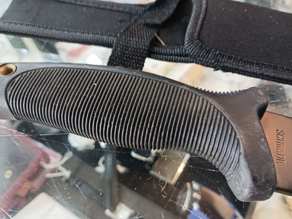 SCHRADE X TIMER DROP POINT KNIFE 4 1/4" FIXED BLADE - XT2B