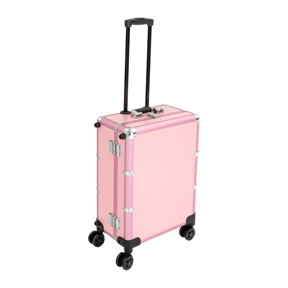 Professional Cosmetic Travel Case Vanity Organizer Rolling Makeup Train Case Box