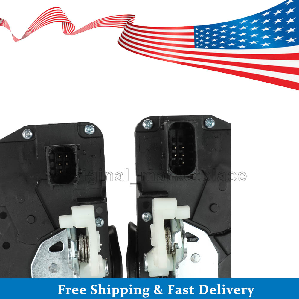 For GMC Sierra Chevy Silverado Door Lock Actuator Latch Front Left & Right Set