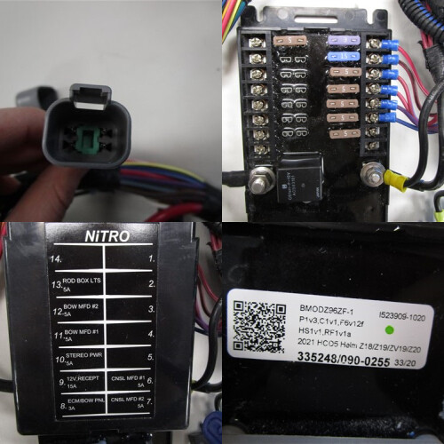 TRACKER NITRO PUSH BUTTON & IGNITION SWITCH DASH PANEL 340497 / K-352-053A BOAT