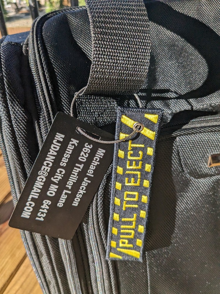 LUGGAGE TAGS ID TAGS Personalized DIAMOND ENGRAVED LUGGAGE TAG STRAP Backpack