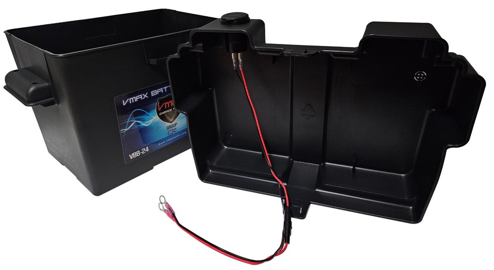 GROUP 24 Smart Battery Box for Minn Kota USB/2USB-C Voltmeter LED display