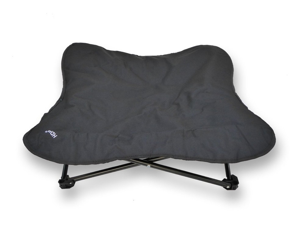 HDP Elevated Padded Napper Cot Space Saver Pet Bed, Black, Medium