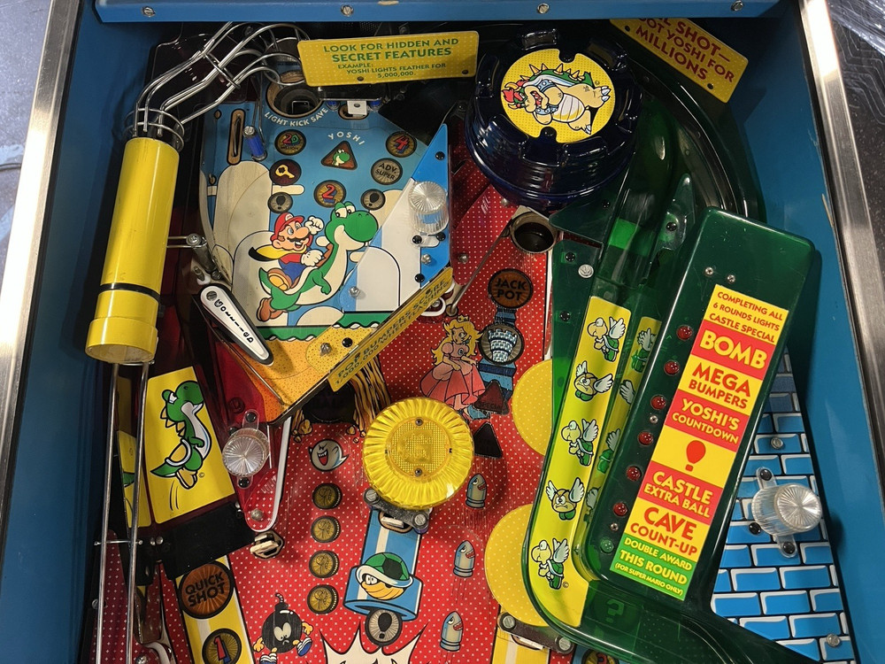 1992 SUPER MARIO BROS PINBALL MACHINE PROF TECHS PLAYS GREAT NINTENDO