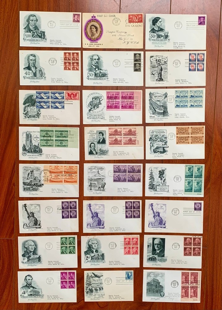40 FIRST DAY COVERS - UNITED NATIONS + HIGH VALUE PLATE BLOCKS