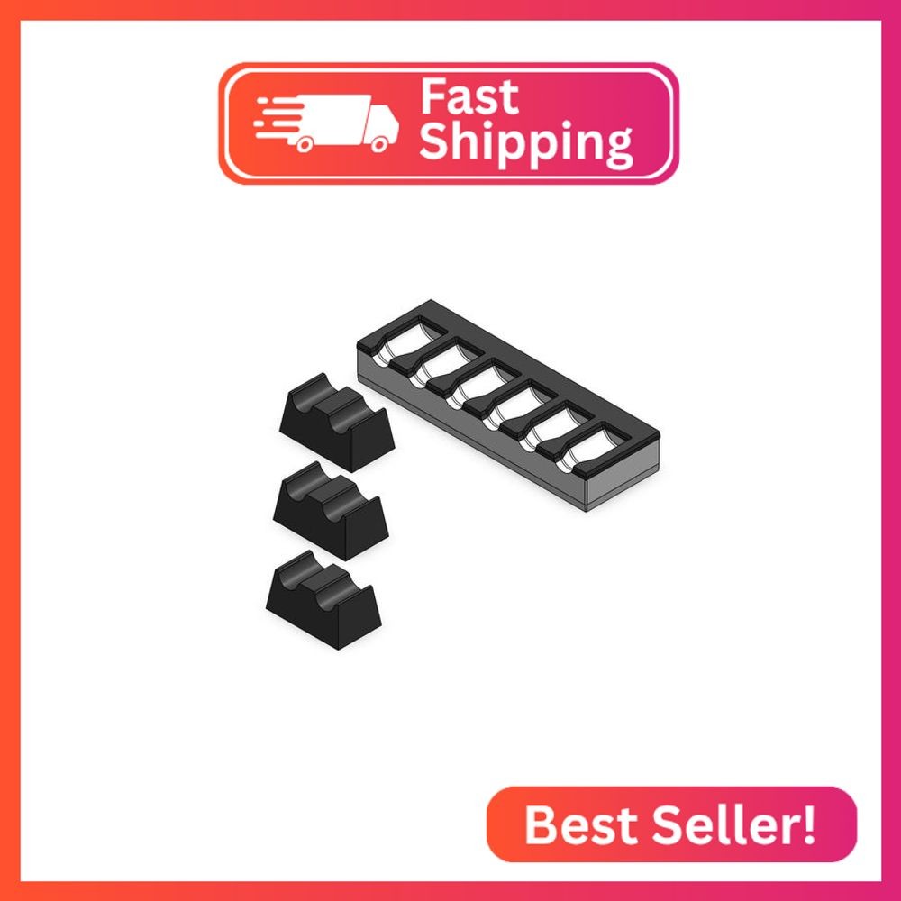 3D Tool Trays MagAttach Socket Extension Organizers (1/4", White/Black)