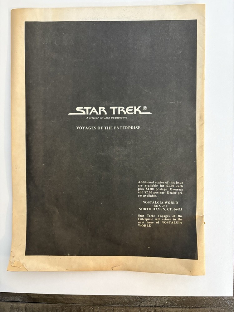 STAR TREK / Nostalgia World Comic Section / 1981 #6 Kirk Spock