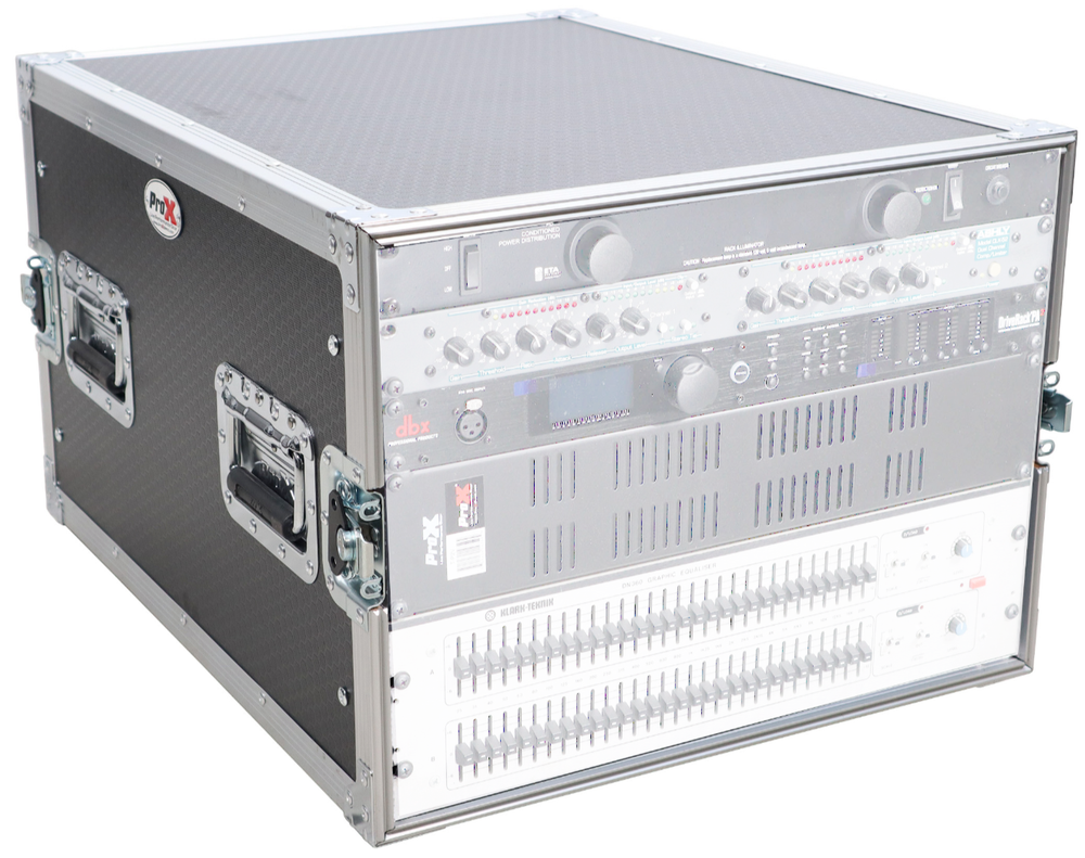 ProX T-8RSS24 8U Space Amp Rack Mount ATA Flight Case 24 Inch Depth