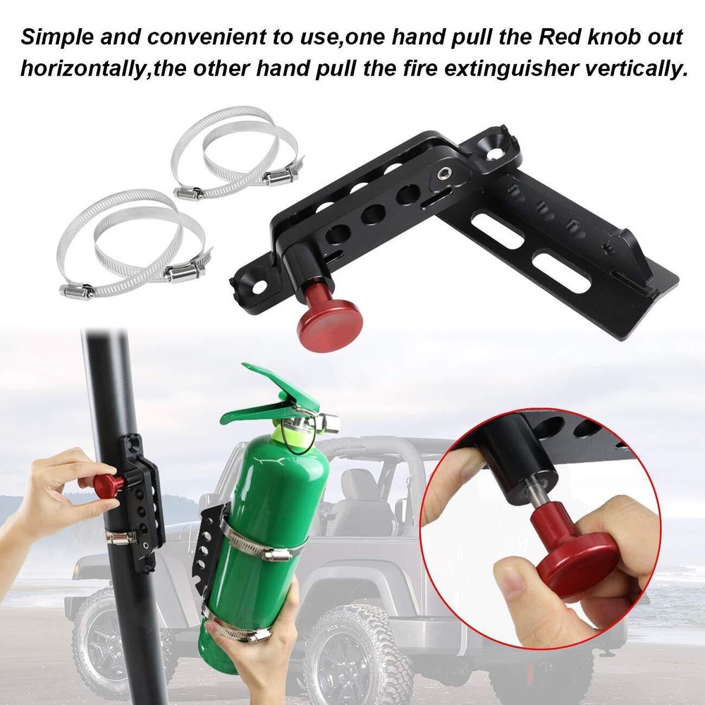 Universal Quick Release Roll Bar Fire Extinguisher Mount bracket Ranger Can ...