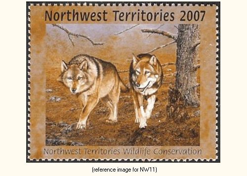 D2K Canada(Northwest Terr.) 2007 $6 Hab. (grey wolf)