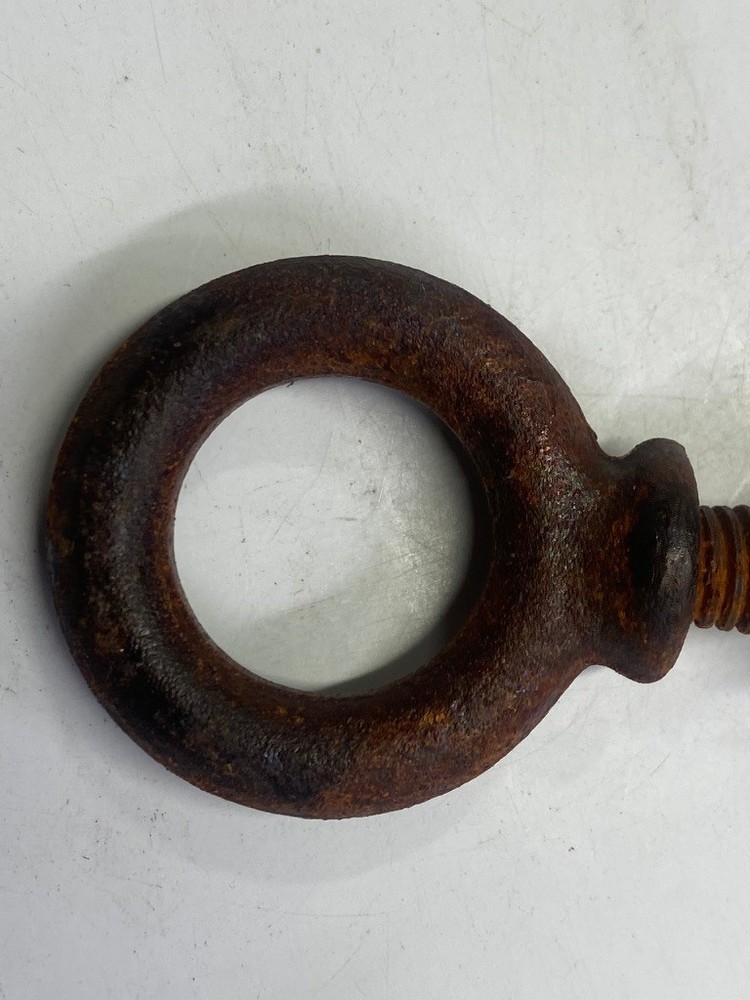Rusty Crusty 2" outer diameter 1-3/16" hole SHOULDER EYE BOLT with 1/2" C nut
