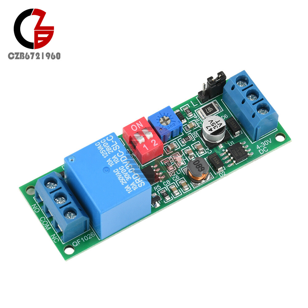 DC4-30V Power Adjustable Delay Relay Timer Control Module Trigger Delay Switch