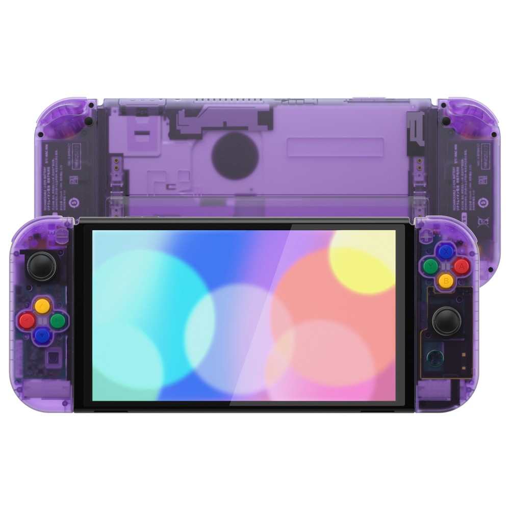 For Nintendo Switch OLED Clear Replacement Full Housing Shell Button Joy-con Key