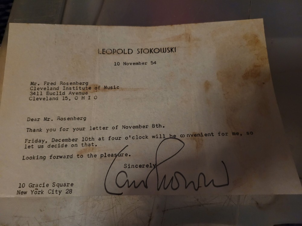 LEOPOLD STOKOWSKI - TYPED LETTER SIGNED