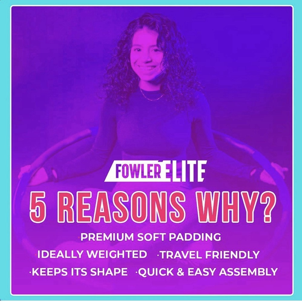 Fowler Elite Weighted Hula Hoop - 35” Diameter