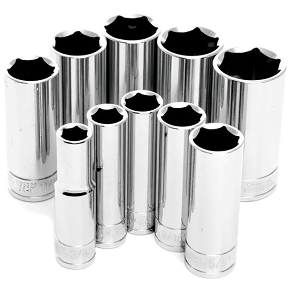 Performance Tool 3/8" DR SAE DW Socket Set - 10-Piece W38300