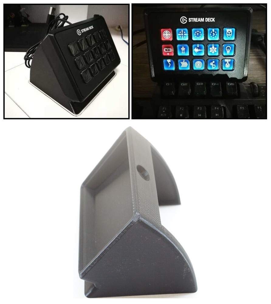 Angled Desk Stand Holder Mount for Elgato Stream Deck Creation Controller