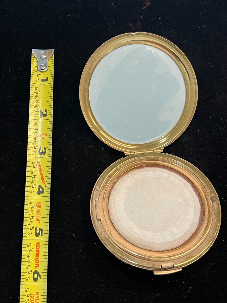 1950's Stratton Gold Tone Star Burst- Folding wCompact/ Mirror