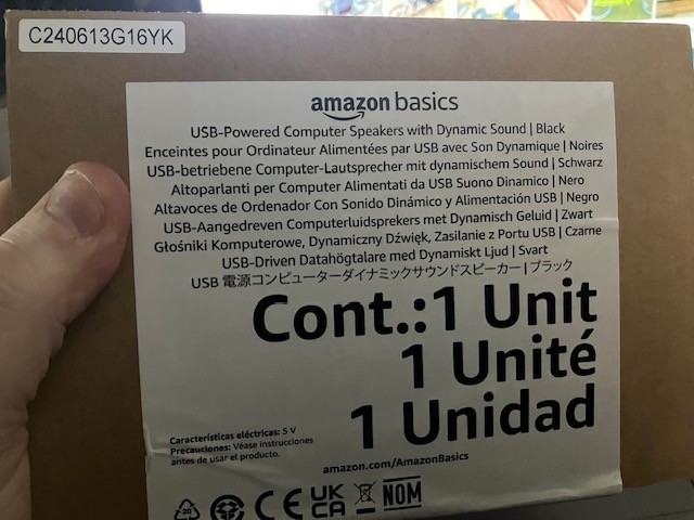 Amazon Basics USB Powered Computer Speakers Black – Tested & Working