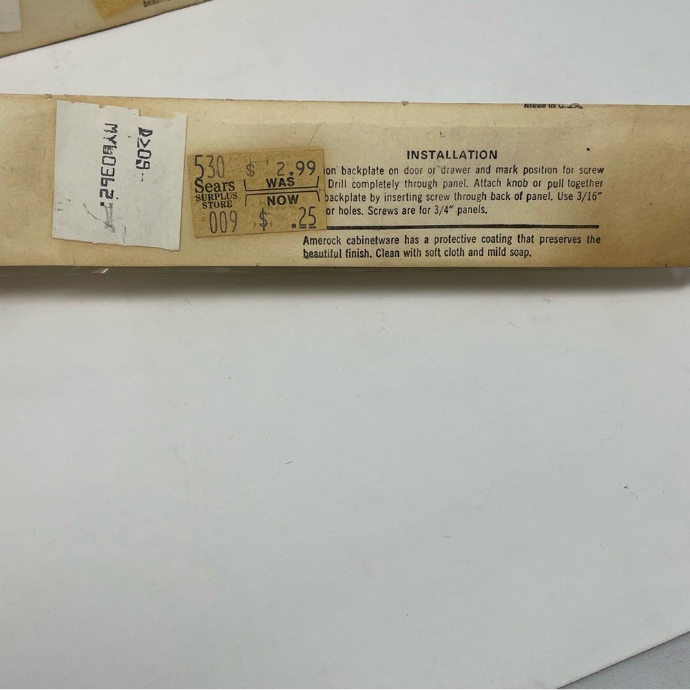 Vintage Amerock Drawer Handle Pull Hardware Lot Sears Bronze Original Packaging
