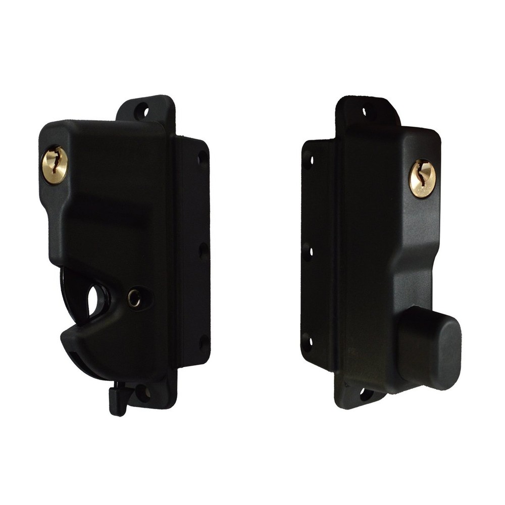 Keystone Black Nylon Polymer Key-Lockable Latch | 2 Sided | Keyed Alike | KLA...