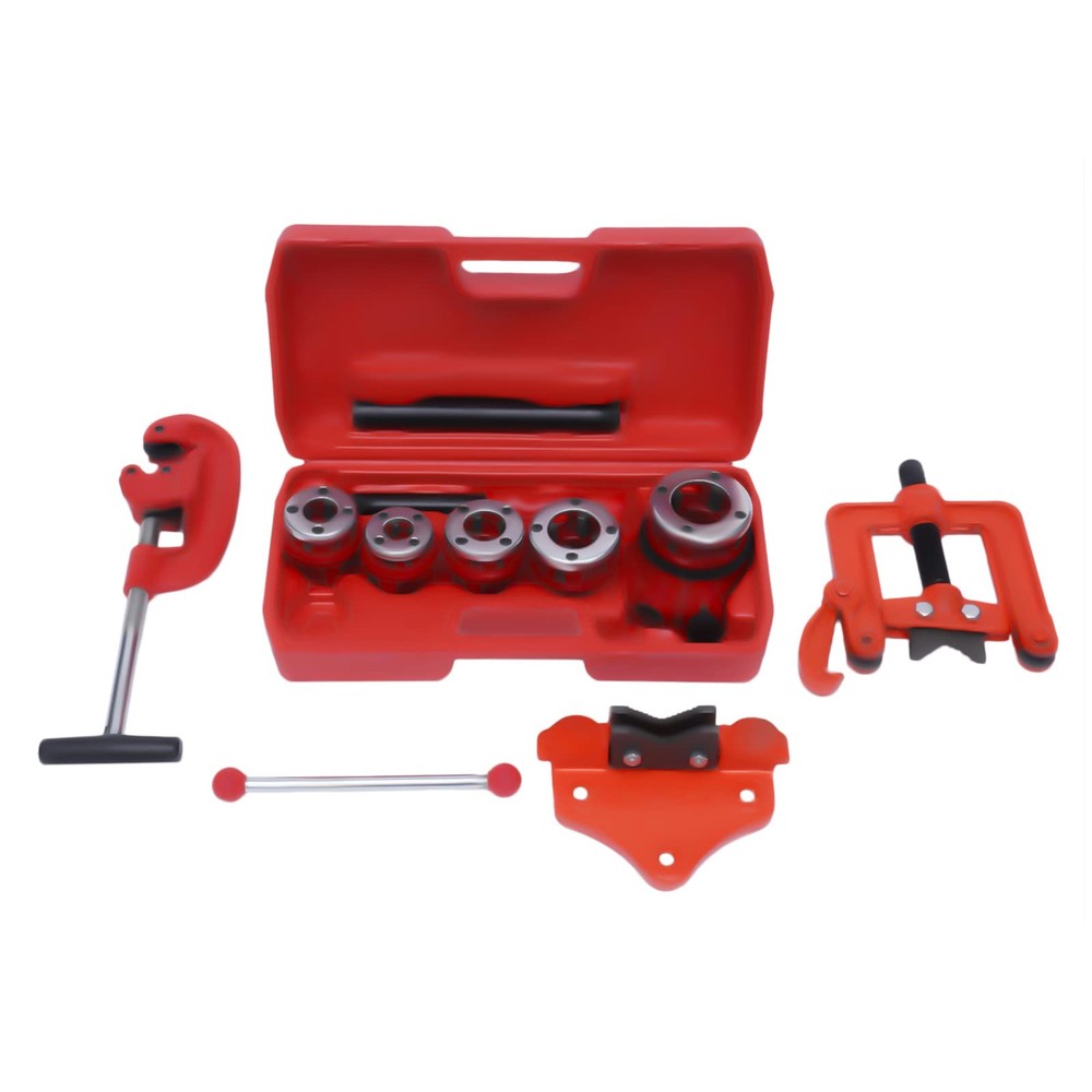 BSTP Ratchet Pipe Threader Kit Portable Handheld Manual Pipe Thread Tool Set