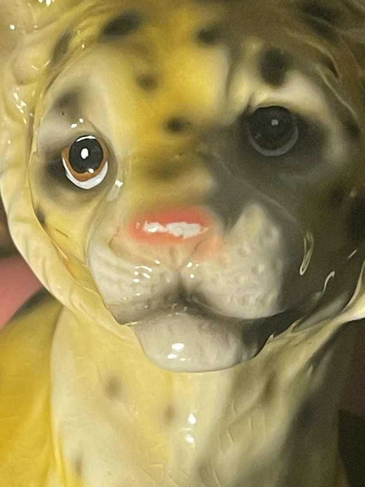 MCM Ceramic Cheetah Leopard Cub Bookend 7" Tall
