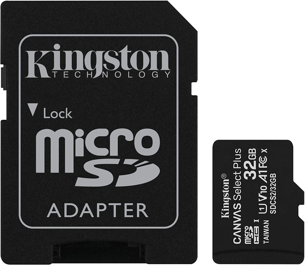 Micro SD Card Micro Secure Digital 32GB Class 10 + Kingston KINGSTON Adapter
