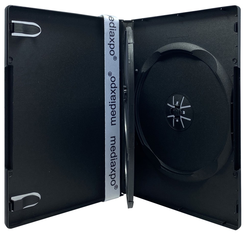 100 STANDARD Black Triple 3 Disc DVD Cases & 100 Matte Inserts