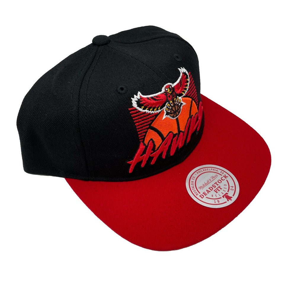 Mitchell & Ness Atlanta Hawks Retro Stack Deadstock Adjustable Snapback Hat Cap