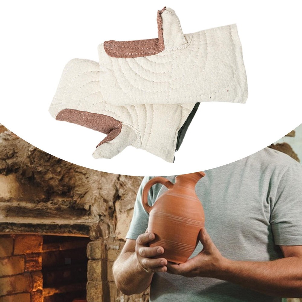 High Temperature Mittens Protective Mitts Multipurpose Soft Wearproof Oven Mitts