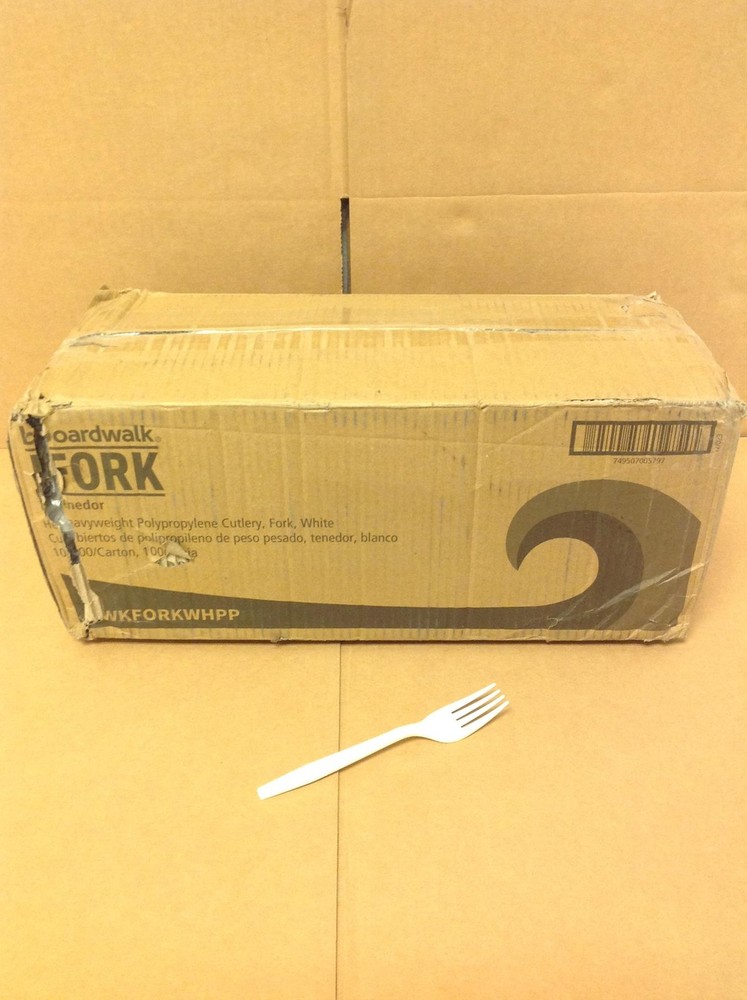 NEW Boardwalk BWKFORKWHPP Heavyweight Polypropylene Cutler Fork White, 1000/Case