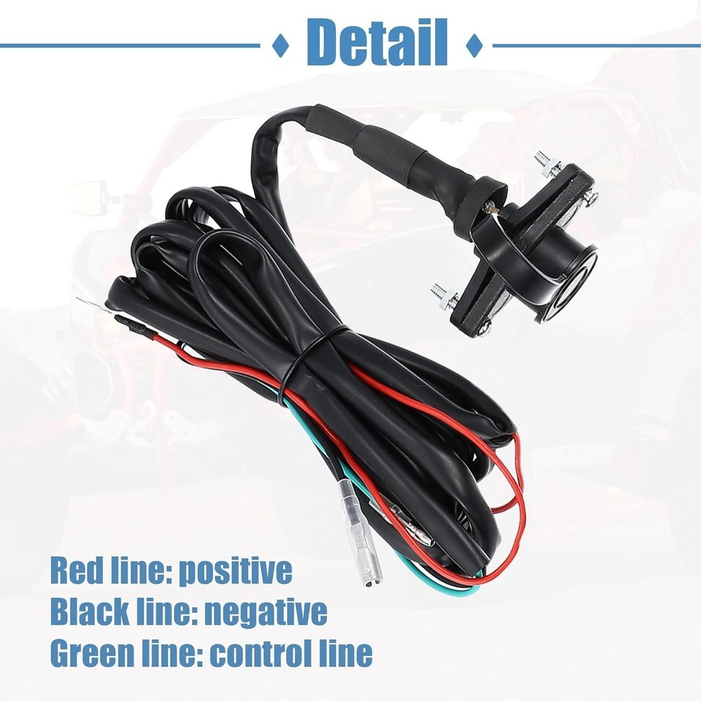 12V UTV Winch Remote Hand Controller Wired Kit for Easy Winch Operation