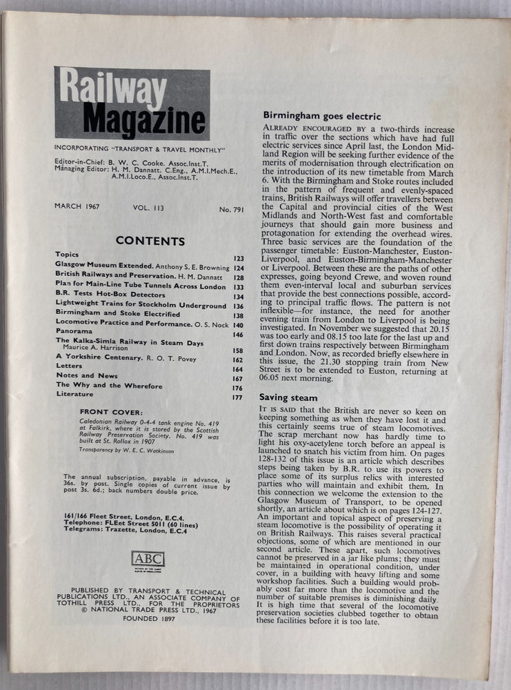 Railway Magazine March 1967