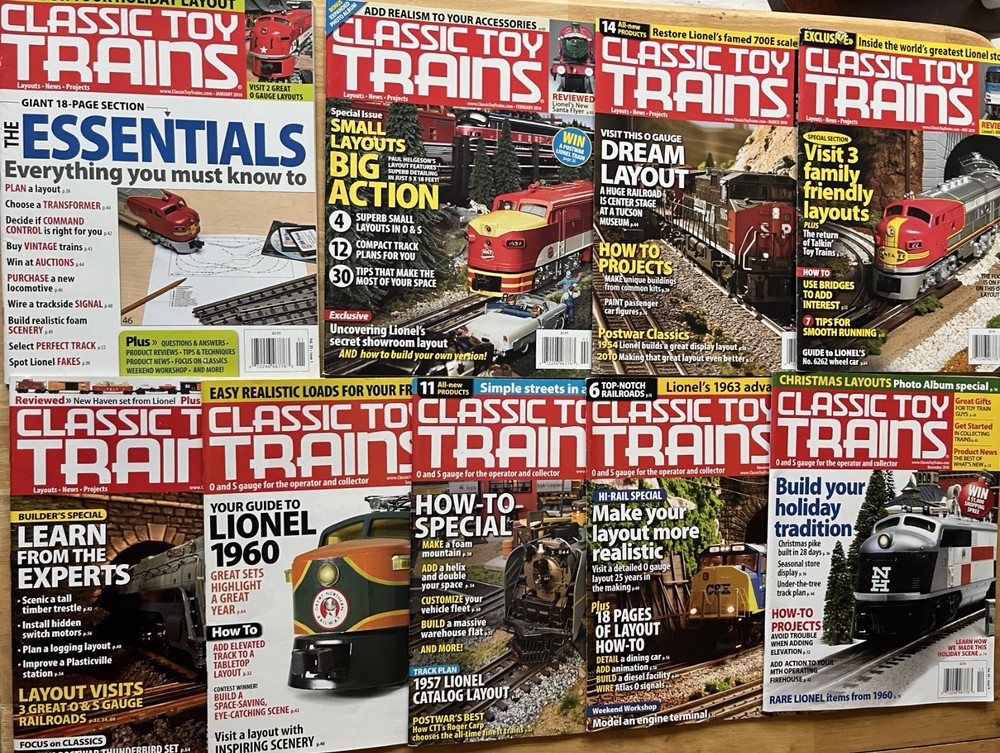 9 Classic Toy Trains Magazines (2010)